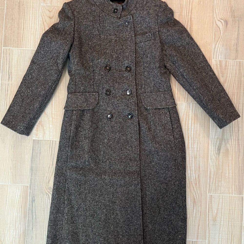 Wool Tweed Long Jacket late 1970s-early 1980s Women’s